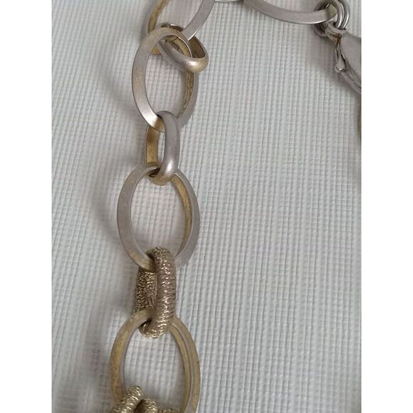 Stella & Dot Navy Blue and Gold Toned Beaded Bahari Layered Statement Necklace - Picture 7 of 9